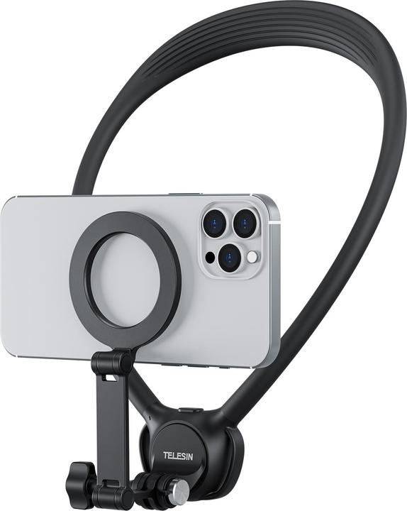 Actual product image Telesin Neck Mount 360Âº Combo - GoPro & Smartphone - Black (T-P2-HNB-02)