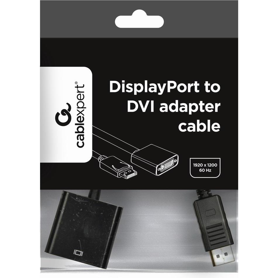 Thumbnail - Gembird DisplayPort-Adapter (DVI, 10 cm), Data + Video Adapter, Schwarz