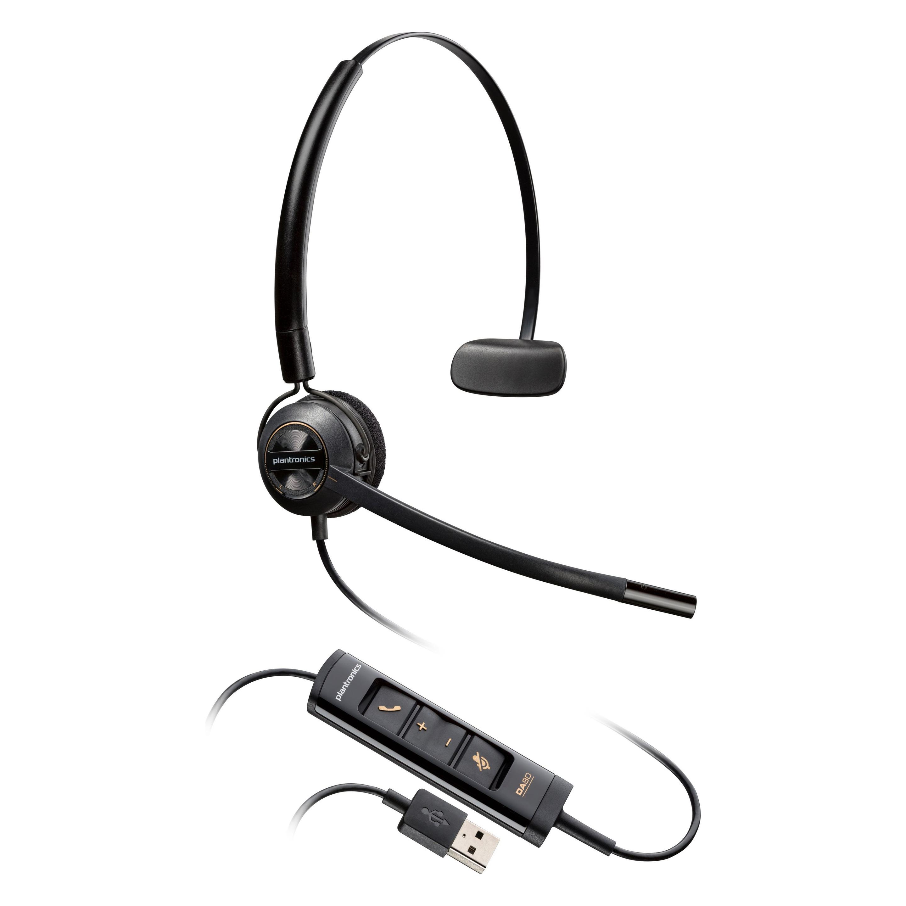HP Poly EncorePro 545 (Kabelgebunden, USB-A), Office Headset, Schwarz