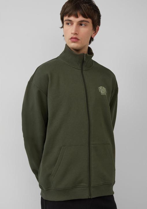 Produktbild s.Oliver Sweatshirt Jacke Sweatshirt-Jacke mit Stehkragen und Frontprint (M)