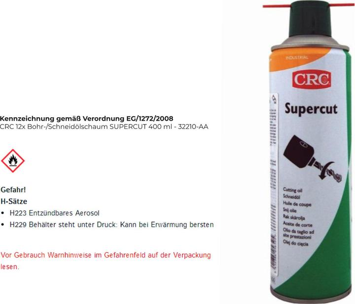 Produktbild CRC Bohr- und Schneidöl (400 ml)