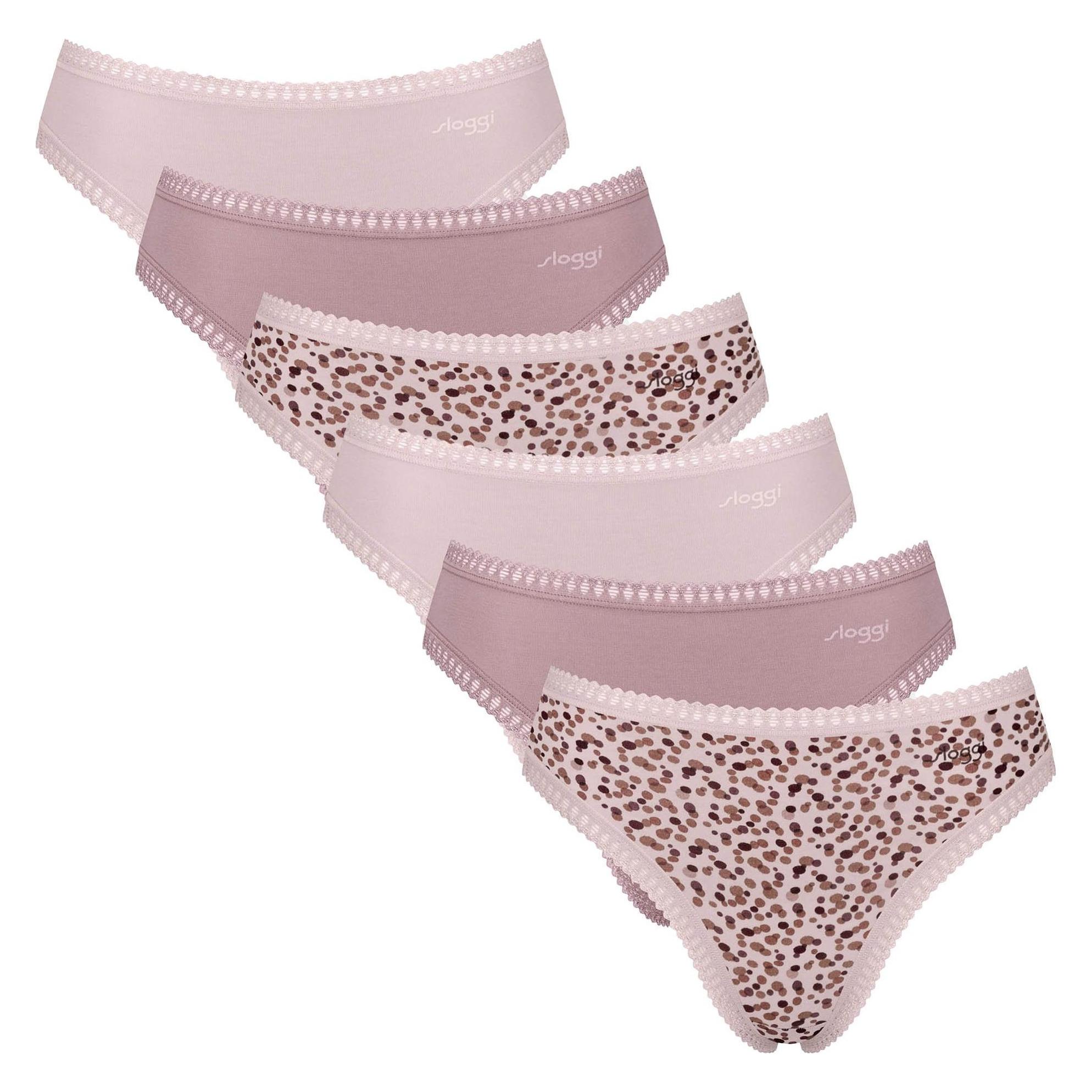 Sloggi, Damen, Unterhosen, Go Crush High Leg C6P, Rosa, (S, 6er Pack)