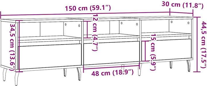 Image du produit VidaXL Meuble TV (150 x 30 x 44.5 cm)