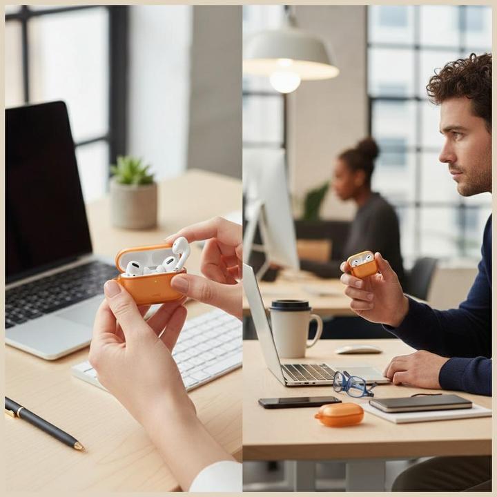 Produktbild Etuui Case UNIQ Veren for AirPods Pro 3 orange (Kopfhörer Hülle)