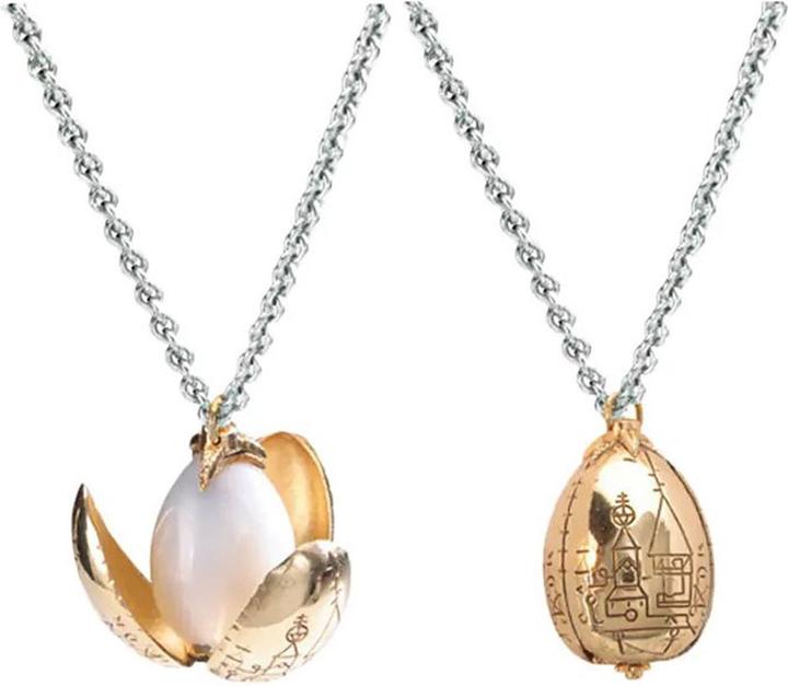 Produktbild Noble Collection Harry Potter Anhaenger mit Kette Das Goldene Ei (24 Karat vergoldete Bluetenblaetter)