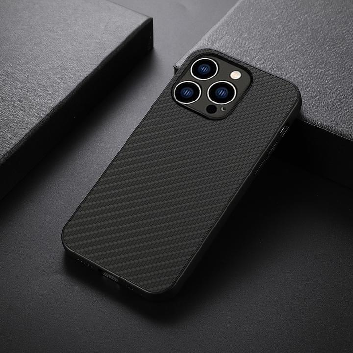 Immagine prodotto Ueli Express iPhone 15 Pro Slim Custodia in gomma TPU Carbon Optics Nero (Apple iPhone 15 Pro)