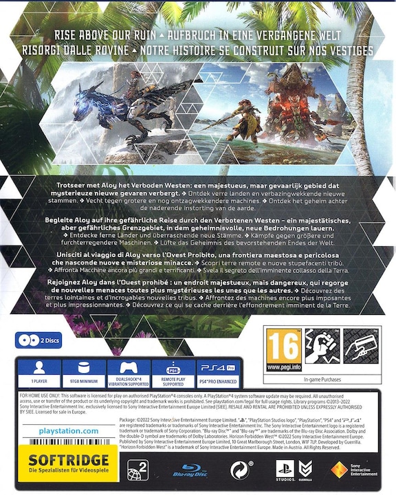 Immagine prodotto Sony Horizon Forbidden West (PS4, Multilingue)