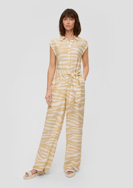 Produktbild S.Oliver Overall Ärmelloser Jumpsuit aus Viskose mit Bindegürtel (36)