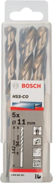 Produktbild Bosch Professional Zubehör PRO Stainless Steel HSS-Co Spiralbohrer, 11 x 94 x 142 mm (11 mm)