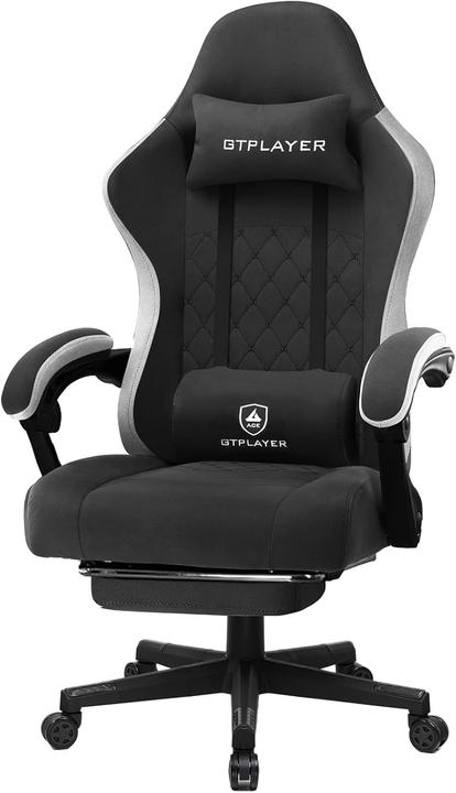 Gtplayer Ergonomic Office Chair with Butterfly Embroidery, Breathable Fabric, and Interlacing Armrests