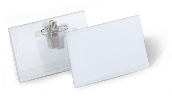 Actual product image Durable Name badges with combination clip