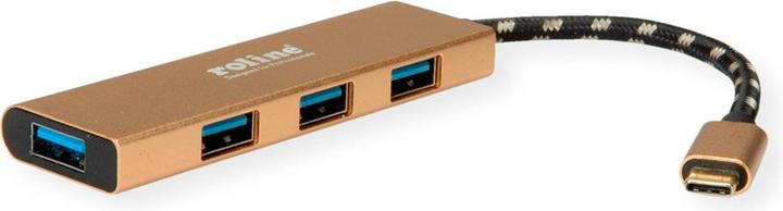 Produktbild Roline GOLD USB 3.2 Gen 1 Hub, 4fach, Typ C Anschlusskabel (USB-C, 4 Ports)