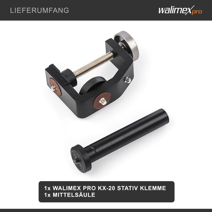 Produktbild Walimex pro pro KX-20 Klemme mit Mittelsäule (Metall)