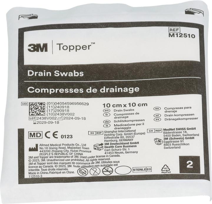 Actual product image Topper Slit compresses 10x10cm sterile 50 Btl 2 pcs