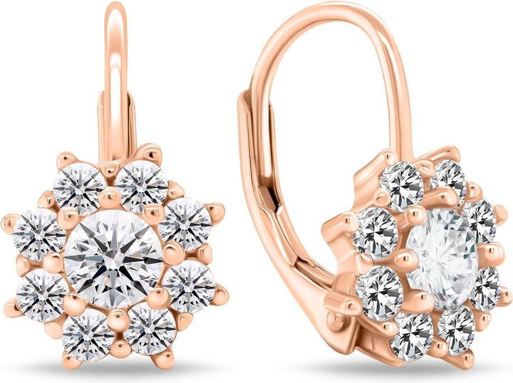 Image du produit Brilio Silver - Belle boucle d'oreille en bronze avec zircons clairs EA744R
