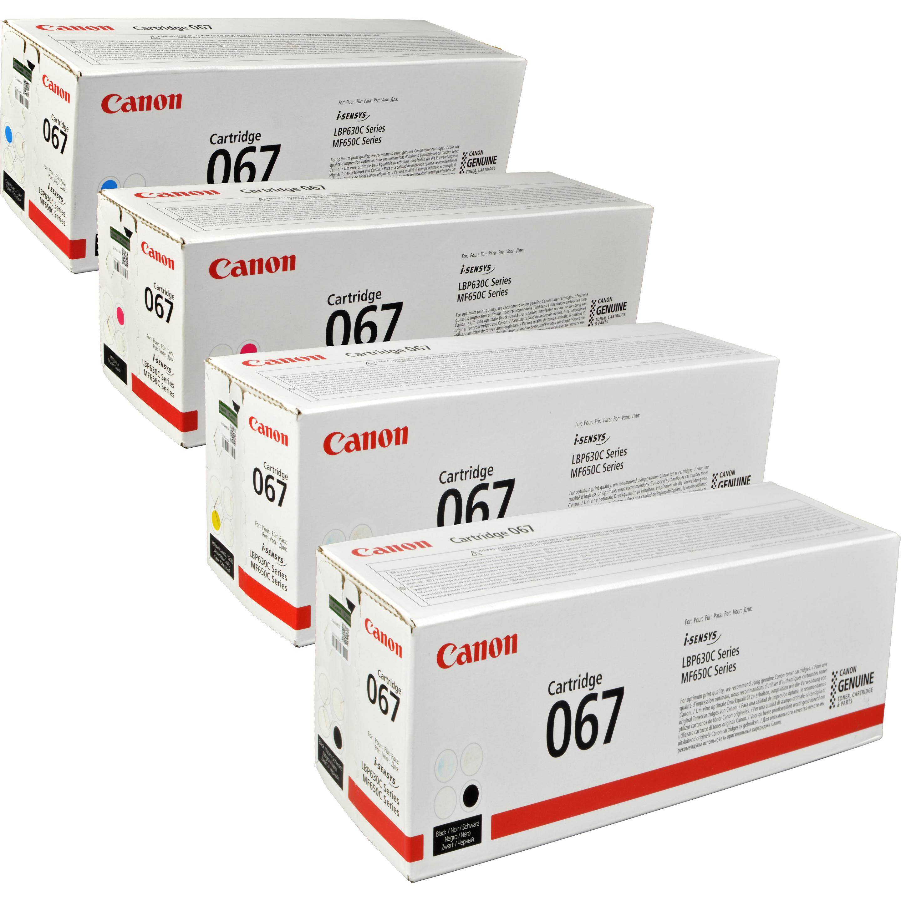 Canon, Toner, 4 Toner 067 Multipack K C M Y 4-farbig (M, Y, C, BK)