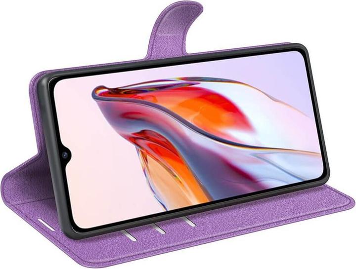 Actual product image Cover-Discount Xiaomi Redmi 12C - Leather Case Cover purple (Xiaomi Redmi 12C)
