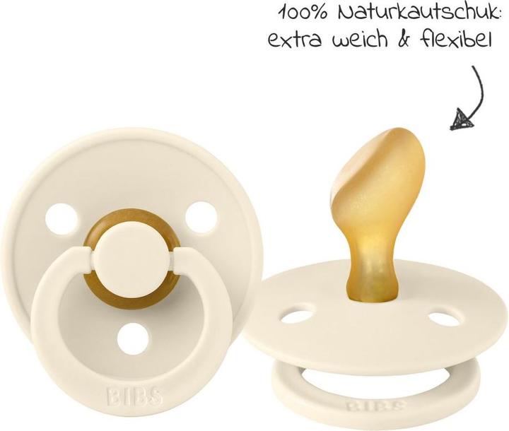 Image du produit Bibs Sucette Colour Latex (anatomique, 6-18 mois), Ivory & Blush (2 x, 6 - 12 M.)