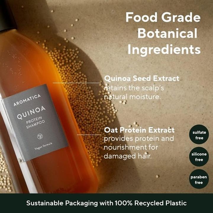 Image du produit Aromatica Shampooing aux protéines de quinoa (400 ml, Shampoing liquide)