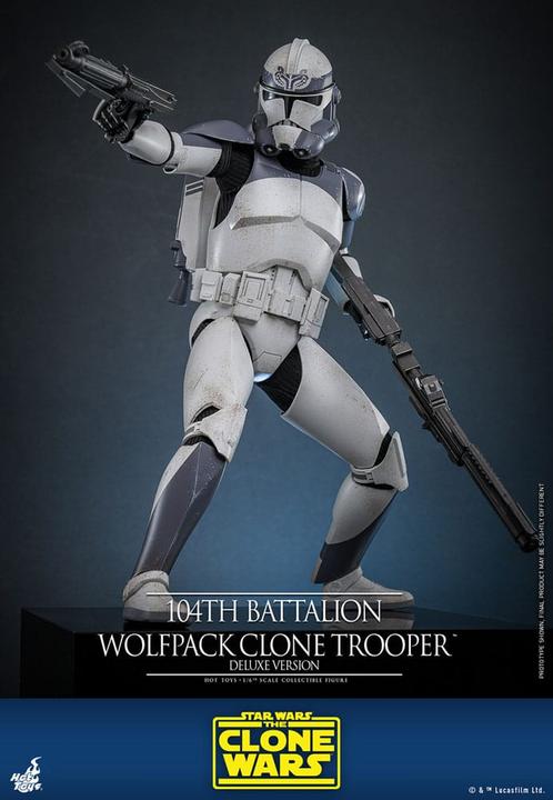 Actual product image Hot Toys Star Wars The Clone Wars Actionfigur 1/6 104th Battalion Wolfpack Clone Trooper Deluxe Version 30 cm