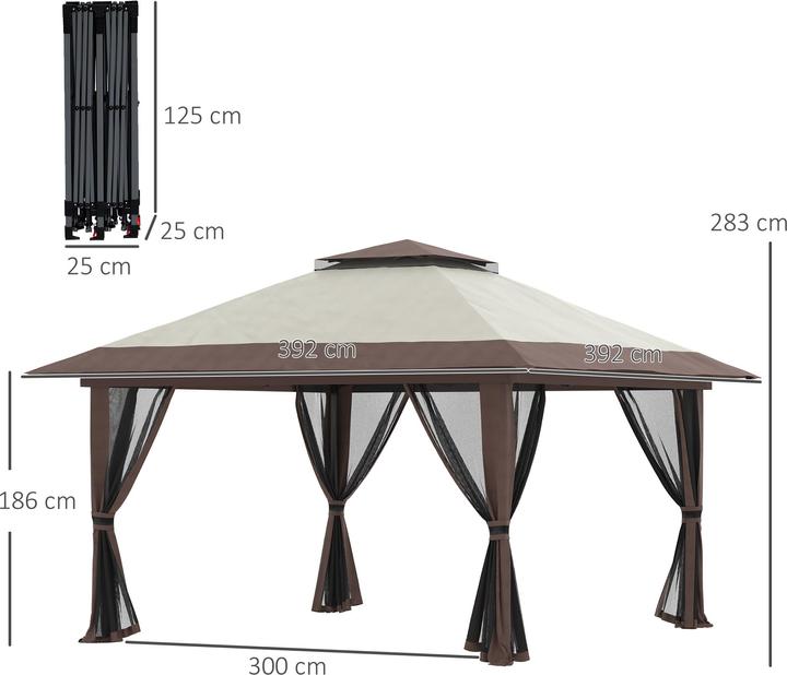Immagine prodotto Outsunny Faltpavillon (392 cm, 392 cm)