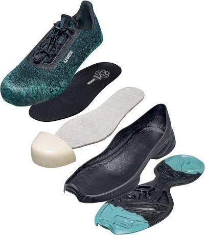 Produktbild Uvex Safety 6824236 Sicherheitshalbschuh S1P Schuhgrösse (EU): 36 Schwarz, Grün, Blau 1 Paar (S1P, 36)