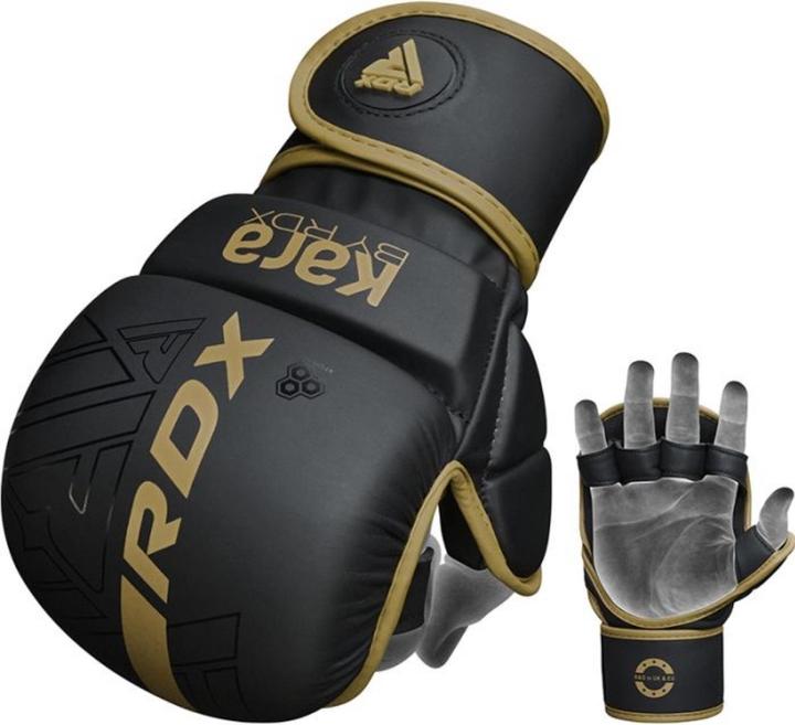 Actual product image Rdx Grappling Gloves Shooter F6 Matte Golden Plus-L/XL (L, XL)