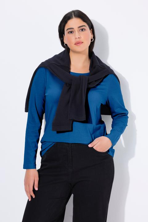 Produktbild Ulla Popken Shirt, Slim, Rundhalsausschnitt, Langarm (42, 44)