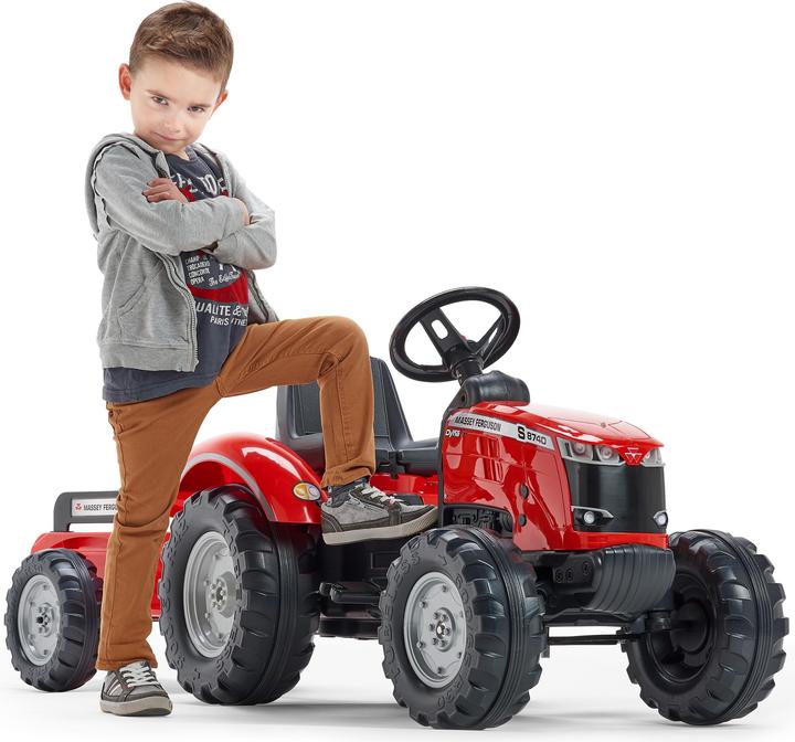Actual product image Falk Toys Massey Ferguson tractor + trailer L