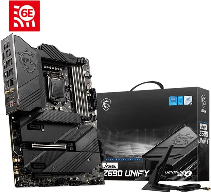 Actual product image MSI MEG Z590 UNIFY Motherboard Intel Z590 LGA 1200 (LGA 1200, Intel Z590, ATX)