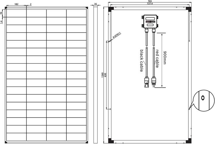 Actual product image Enjoy solar Solar module (180 W, 10 kg)