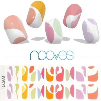 Actual product image Nooves NAILS Premium Precured Gel Nail Foils Paradise Art Design Semi-Hardened Gel Nail Strips Semi- (Artificial nails, Paradise Art Design)