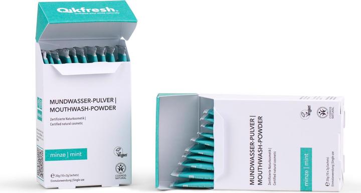 Actual product image Qikfresh Mouthwash powder mint 10 x 2 g