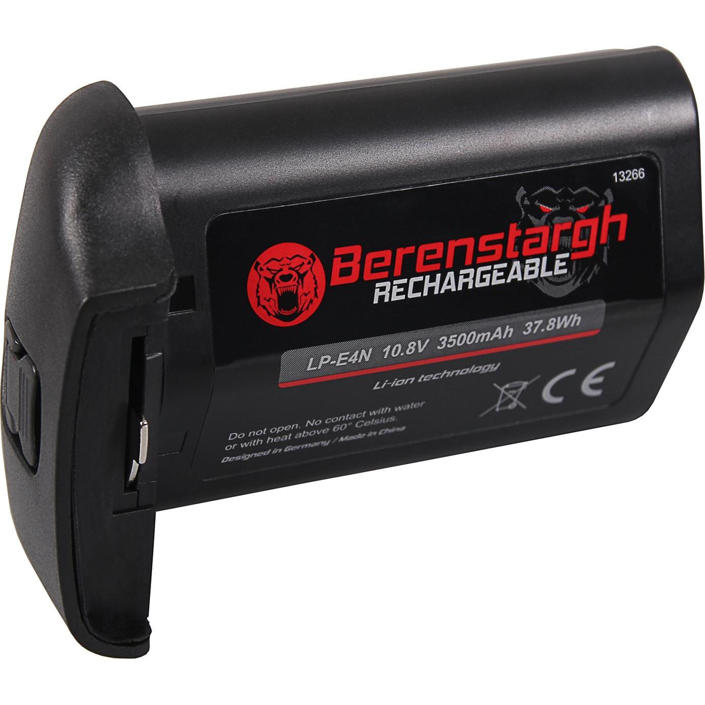 Berenstargh Akku f. Canon LP-E4N EOS-1Ds Mark III EOS-1D Mark III EOS-1D Mark IV EOS-1D X LG-Zellen (Batteria della fotocamera), Alimentatore fotocame