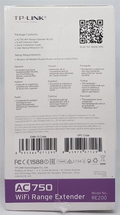 Immagine prodotto TP-Link Re200 (433 Mbit/s, 300 Mbit/s)
