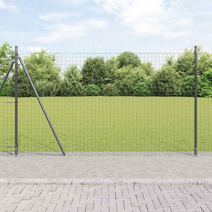 Produktbild vidaXL Zaunpfosten Set aus 104 Grau Beton 3,2 x 3,2 x 83,5 cm