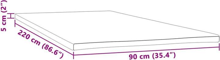 Produktbild vidaXL Matratzenauflage (90 x 220 cm)