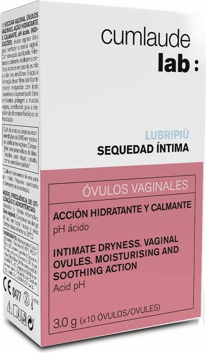 Actual product image Cumlaude Lubripiú Vaginal Ovuli Feminine Care 10 Units (Vaginal suppositories, 40 g)