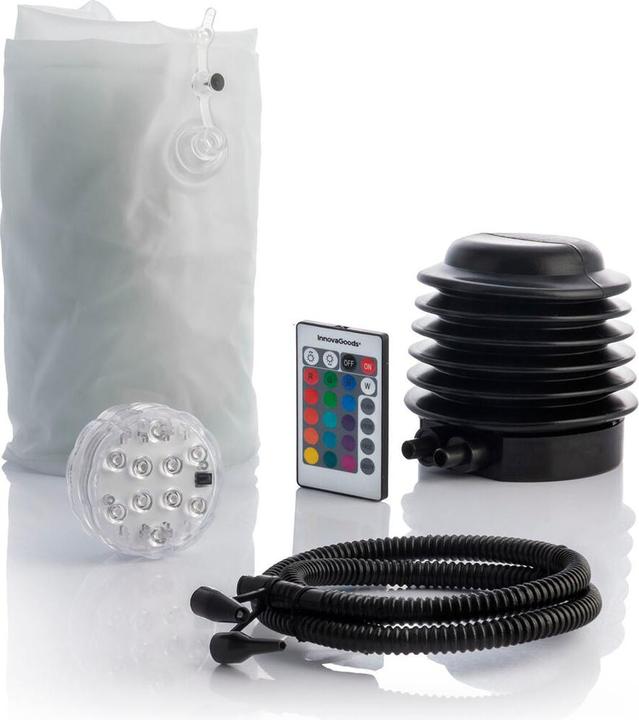 Productafbeelding InnovaGoods Opblaasbare kruk met LED-verlichting - Transparant