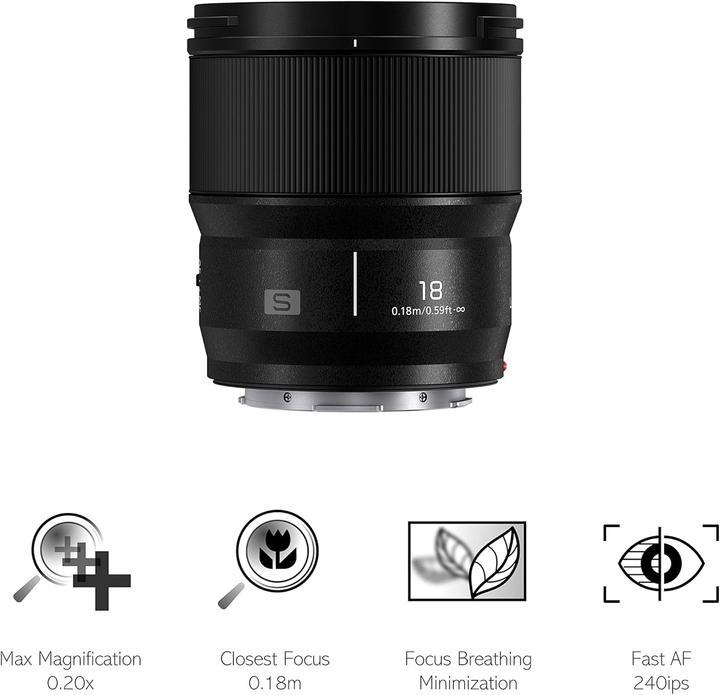 Immagine prodotto Panasonic Lumix S 18mm f/1.8 (L-mount, Full frame)