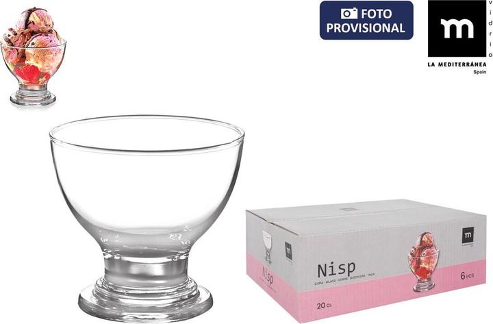 Actual product image La Mer Eiscreme- und Milchshakes-Becher NISP 0,2 L 6 Stücke (6 Stück) (0.20 l, 6 x)