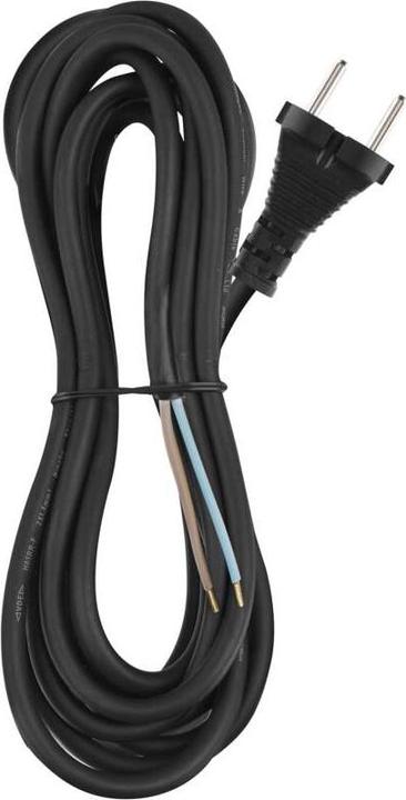 Produktbild Emos Netzkabel Gummi 2x 1,5mm2, 5m, schwarz (5 m)