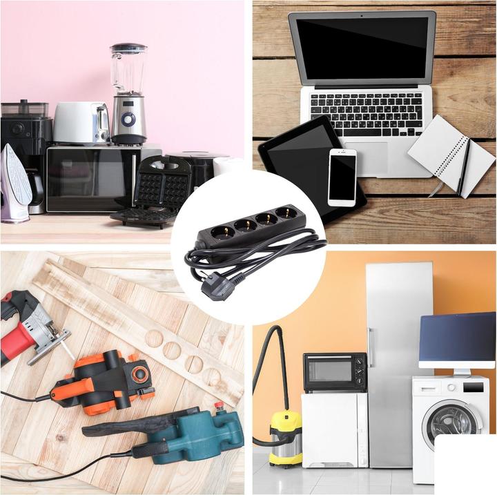 Image du produit Perel EB4BL-G (4x, CEE 7/3, 1.50 m)