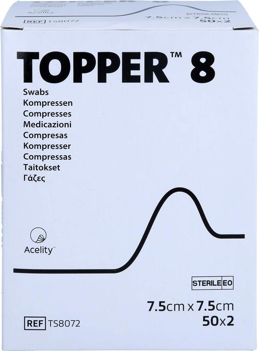Actual product image Topper 8 NW Compresses 7.5x7.5cm sterile 100 pcs.