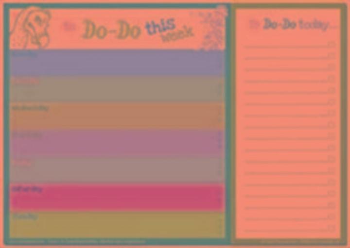 Immagine prodotto Dodo Daily to Do List Notepad (A4) Bright (A4)