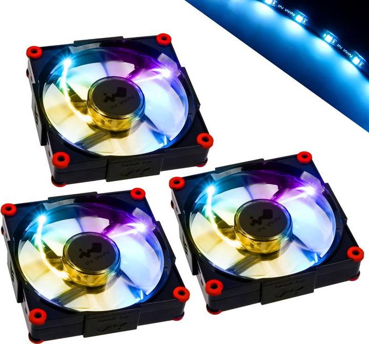 Produktbild In Win Aurora RGB-LED Lüfter, 120mm, 3er Set (120 mm, 1x)