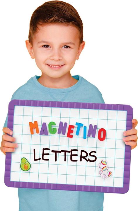 Actual product image Quercetti Magnetic board letters in storage case