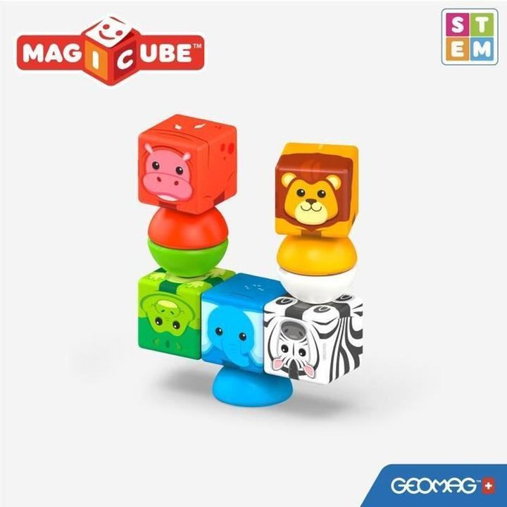 Actual product image Geomag Magicube Blocks Stacking Safari