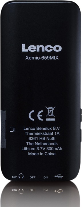 Actual product image Lenco Xemio-659GY MP3/MP4 player (4 GB)