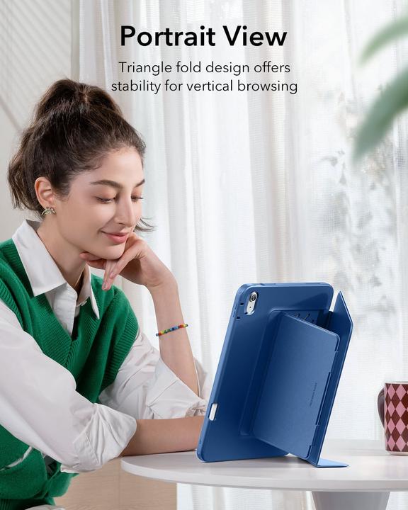 Produktbild ESR - Flip Hybrid (with Pencil Holder) - iPad 10 (2022) 10.9 / 11 (2025) - Blue (Apple iPad 2022 (10. Gen), Apple iPad 2025 (11. Gen))